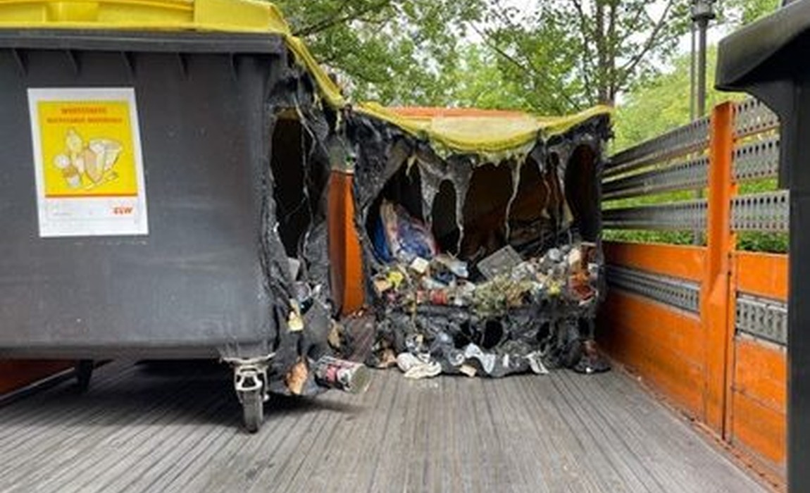 Mehr als 250 Mülltonnen in Wiesbaden seit Jahresbeginn durch Brände beschädigt oder zerstört