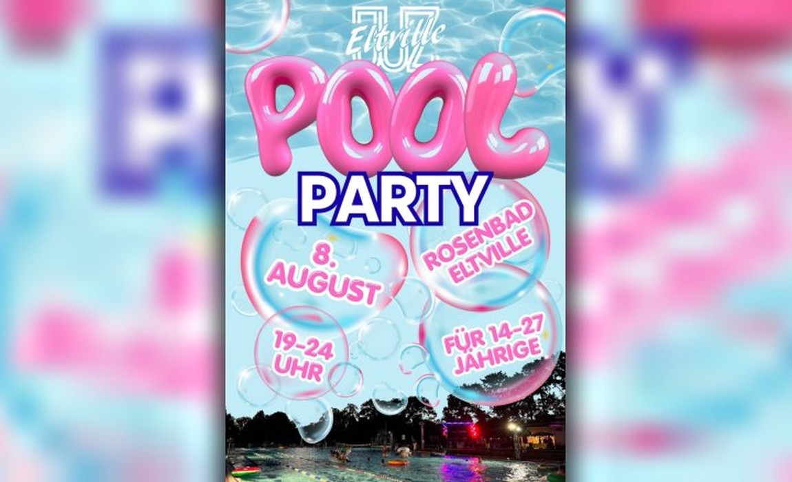 Sommerabend im Rosenbad: Poolparty für Jugendliche in Eltville am 8. August