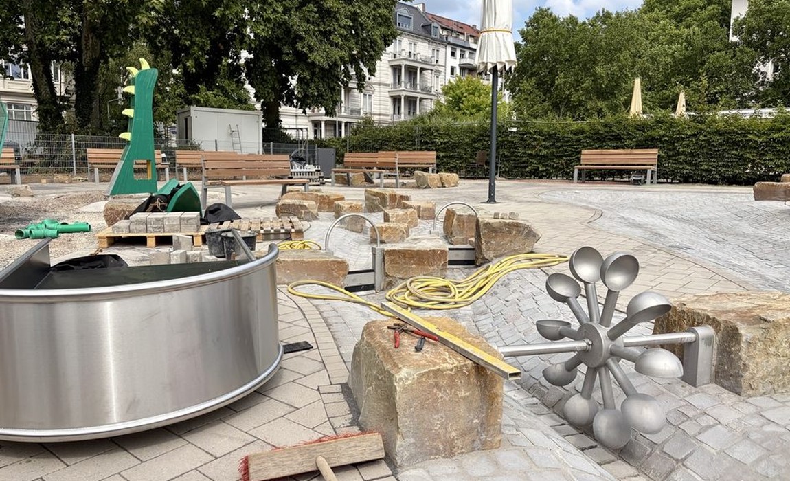 Wasserspielplatz in den Reisinger Anlagen rückt in die letzte Prüfphase